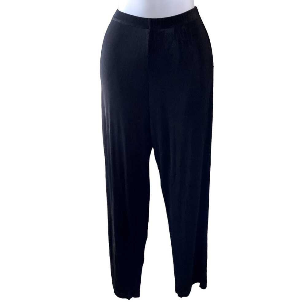 Chico’s Units Petite Pants Black Stretchy Elastic Waist High Waisted Size PS